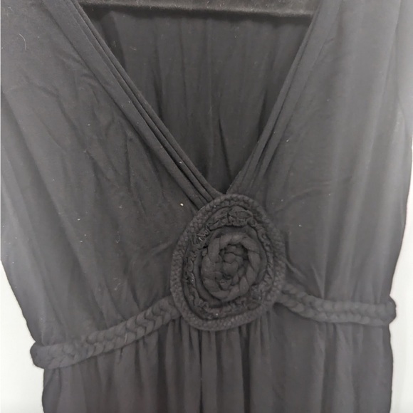 Max studio, women’s black maxi dress, sleeveless‎ V-neck Size medium - Picture 3 of 6